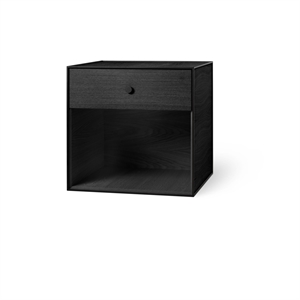 Audo Frame 49 With 1 Drawer 42x49x49 Black Ash