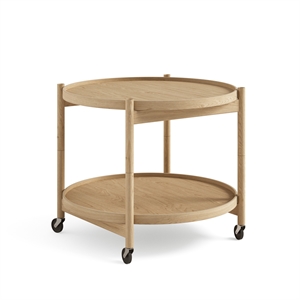 Brdr. Krüger Bølling Tray Table Ø60 Oak with Veneer Plates