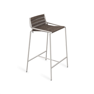 Thorup Copenhagen Noel Bar Stool Stainless Steel/ Dark Gray Wool H67 cm