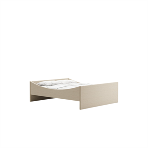 Rye Sleep -sängynrunko, kaareva, 140x200, vaalea beige
