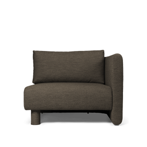 Ferm Living Dase Modul Sofa Right Soft Bouclé/Dark Brown