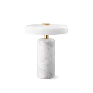 Design By Us Trip -kannettava Valaisin, Carrara-marmori/kiiltävä Opaali