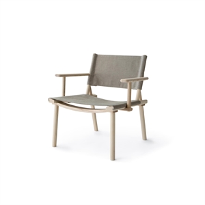 Nikari December Armchair w. Armrests Oiled Ash wood/Linen Canvas