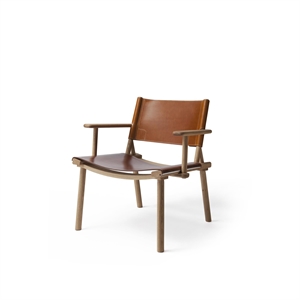 Nikari December Armchair w. Armrests Oiled Oak/Cognac Leather