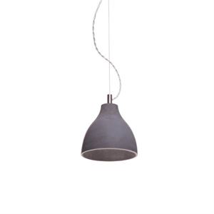 decode Heavy Light Pendant H2 Dark Concrete w. White Textile Cord