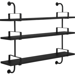 GUBI Démon Shelf L155 cm 3 Shelves Black Ash