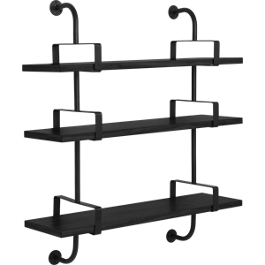 GUBI Démon Shelf L95 cm 3 Shelves Black Ash