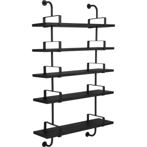 GUBI Démon Shelf L95 cm 5 Shelves Black Ash