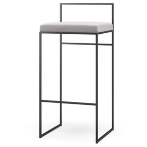 Ulkobaarituoli Selkänojalla 90 cm Flanellia