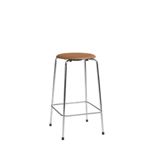 Fritz Hansen High Dot Bar Stool H65 4-leg Chrome/ Leather