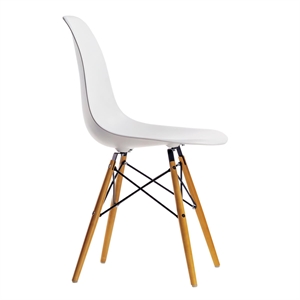 Vitra Eames muovinen DSW-ruokailutuoli Valkoinen/kultainen vaahtera