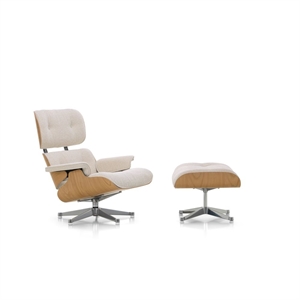 Vitra Eames -nojatuoli Ja Rahi, Kastanjanruskea/01, Norsunluu/helmi/alumiini