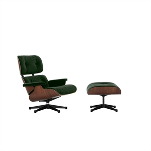 Vitra Eames -nojatuoli Rahilla, Tummanruskea/11 Pinjanvihreä/syvänmusta