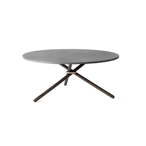 Eberhart Edda Coffee Table Ø105 Dark Concrete/Dark Oak