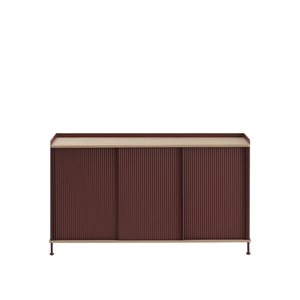 Muuto Enfold Cabinet 148x45 Oak/Deep Red