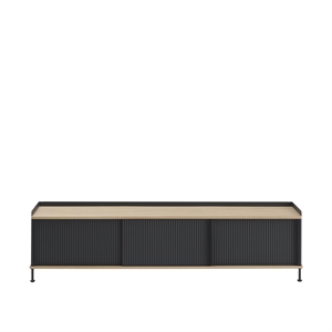 Muuto Enfold Cabinet 186x45 Oak/Anthracite Black