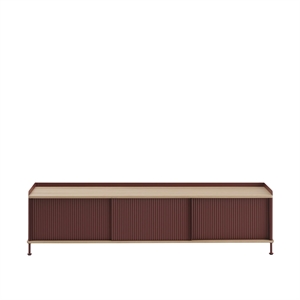 Muuto Enfold Cabinet 186x45 Oak/Deep Red