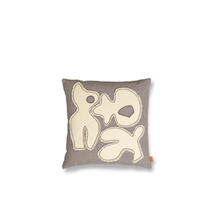 Ferm Living Figure Cushion 50x50 cm Grey-blue/ Off White