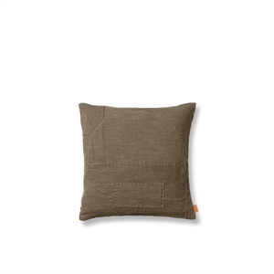 Ferm Living Darn Cushion 50x50 cm Tumma/Taupe