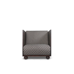 Ferm Living Room Armchair Check Dark/Sand/ Black