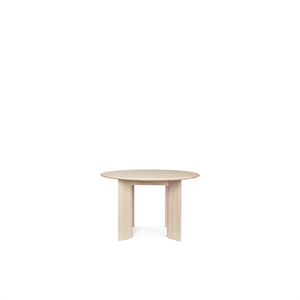 Ferm Living Bevel Round Dining Table Ø117 White/ Beech