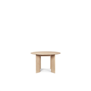 Ferm Living Bevel Round Dining Table Ø117 White/ Oak