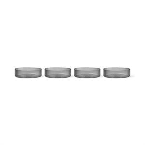 Ferm Living Ripple Serving Bowl Set of 4 Smoked