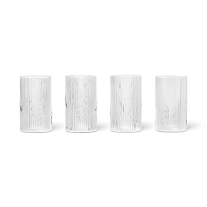 Ferm Living Ripple Verrines Set of 4 Clear