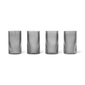 Ferm Living Ripple Verrines Set of 4 Smoked