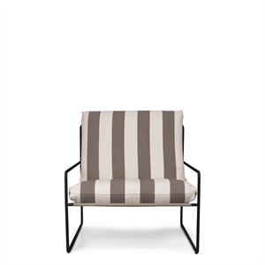 Ferm Living Desert 1 Istuttava Sohva Stripe Musta/suklaa