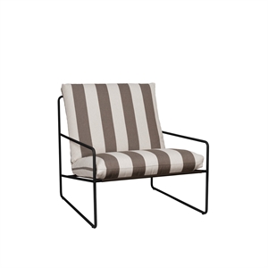 Ferm Living Desert 1 Seater Sofa Stripe Black/Chocolate