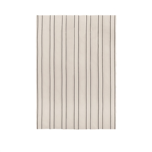 Ferm Living Twill -päiväpeitto, Kaksinkertainen, Luonnonvalkoinen/musta
