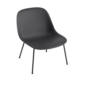 Muuto Fiber Armchair w. Tube Base Black/ Black