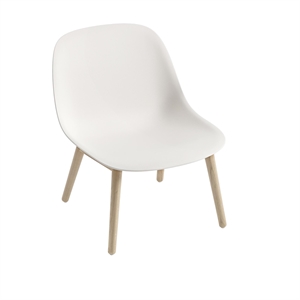 Muuto Fiber Armchair w. Wood Base White/ Oak