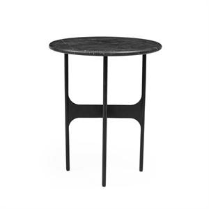 Wendelbo Floema Side Table Ø40 Black Nero Marquina Marble