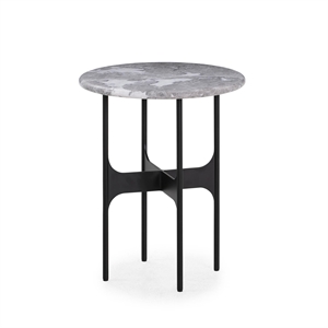 Wendelbo Floema Side Table Ø40 Gray Emperador Marble