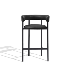 Møbel Copenhagen Font Bar Stool with Armrests 75 cm Dunes Anthracite/ Black Frame