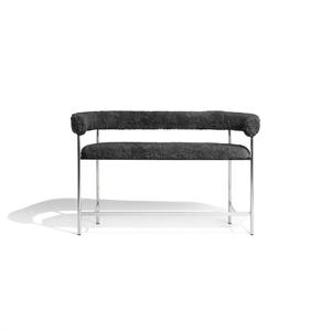 Møbel Copenhagen Font Bar Sofa 75 cm Sheepskin Gray/Polished Steel Frame