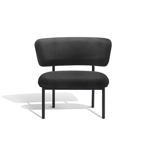 Møbel Copenhagen Font Armchair Dunes Anthracite Leather/ Black Frame