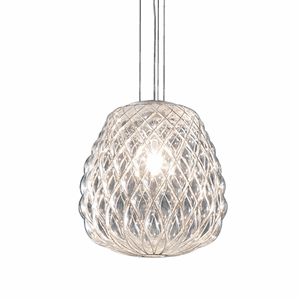 FontanaArte Pinecone Pendant Chrome & Clear Glass