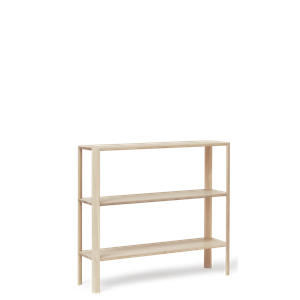 Form & Refine Leaf Bookcase 1x3 White Oiled Oak