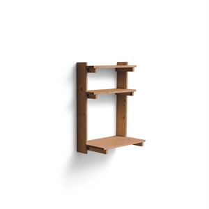 Form & Refine Beam -toimiston seinähylly 3, tummanruskea mänty