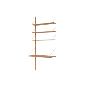 Frama Shelf Library -lisähylly Työpöydälle, Osastohylly 185.2x80, Luonnonvärinen Tammi