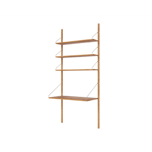 Frama Shelf -kirjastopöytäosasto, Kirjahylly 185,2x80, Luonnonvärinen Tammi