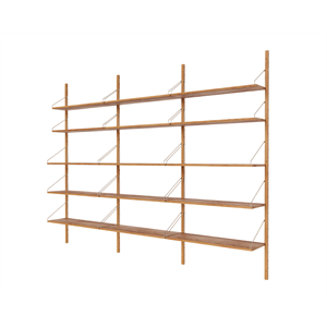 Frama Shelf Library -kolmoishylly 185,2x80 Cm, Luonnonvärinen Tammi
