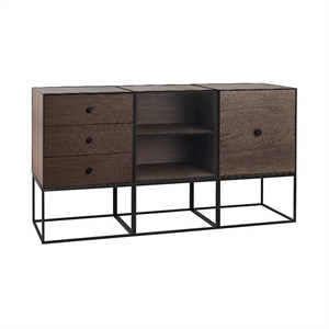 Audo Frame 49 Trio Chest of Drawers Smoked Oak