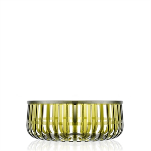 Kartell PANIER Basket Tummanvihreä