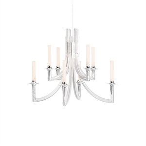 Kartell KHAN METAL -kattokruunu, Kristalli