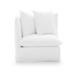 Gervasoni Ghost 07 Modular Sofa Corner Lino Bianco