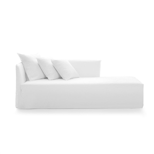 Gervasoni Ghost 20 L Chaise Lounge Lino Bianco